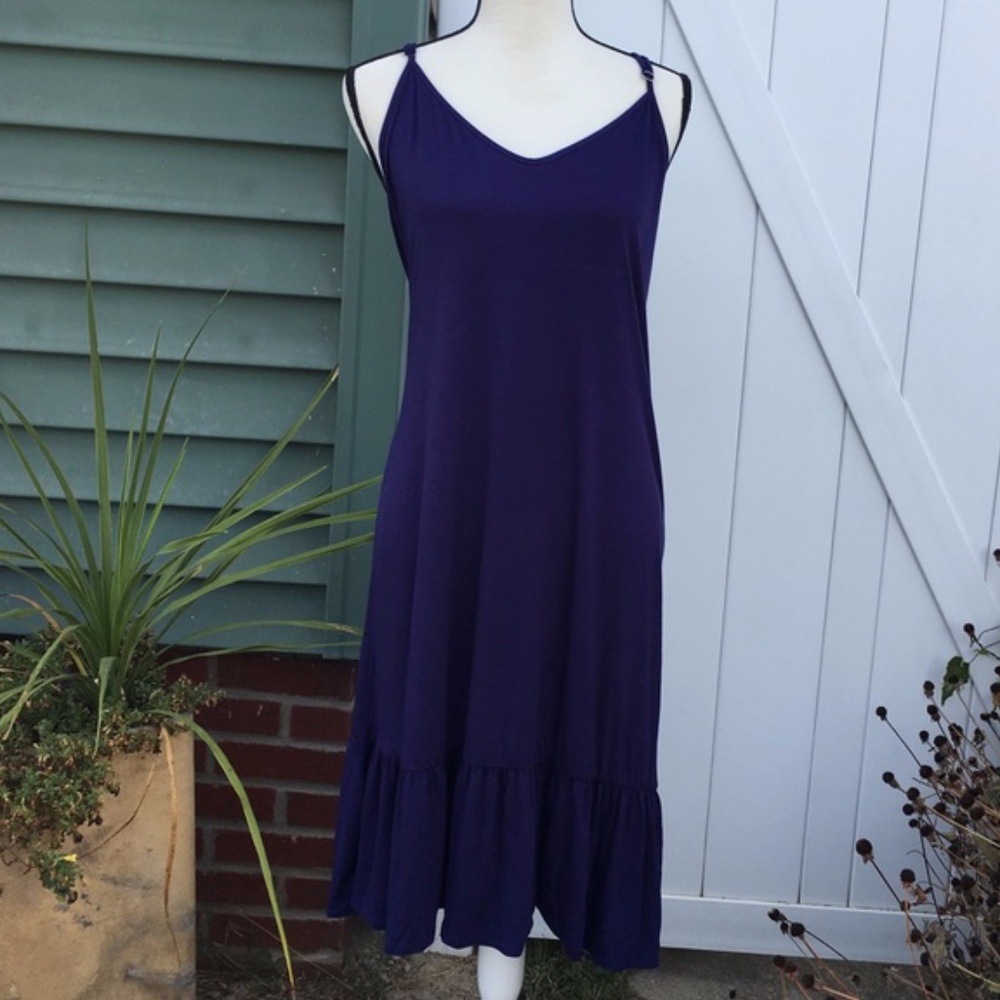 Agnes & Dora Navy Slip Dress